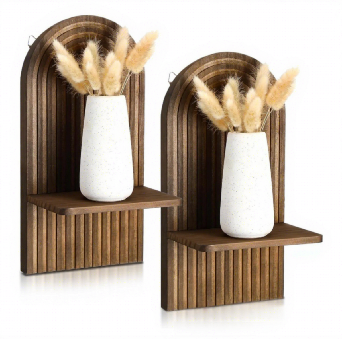 Wooden Arched Wall Shelf