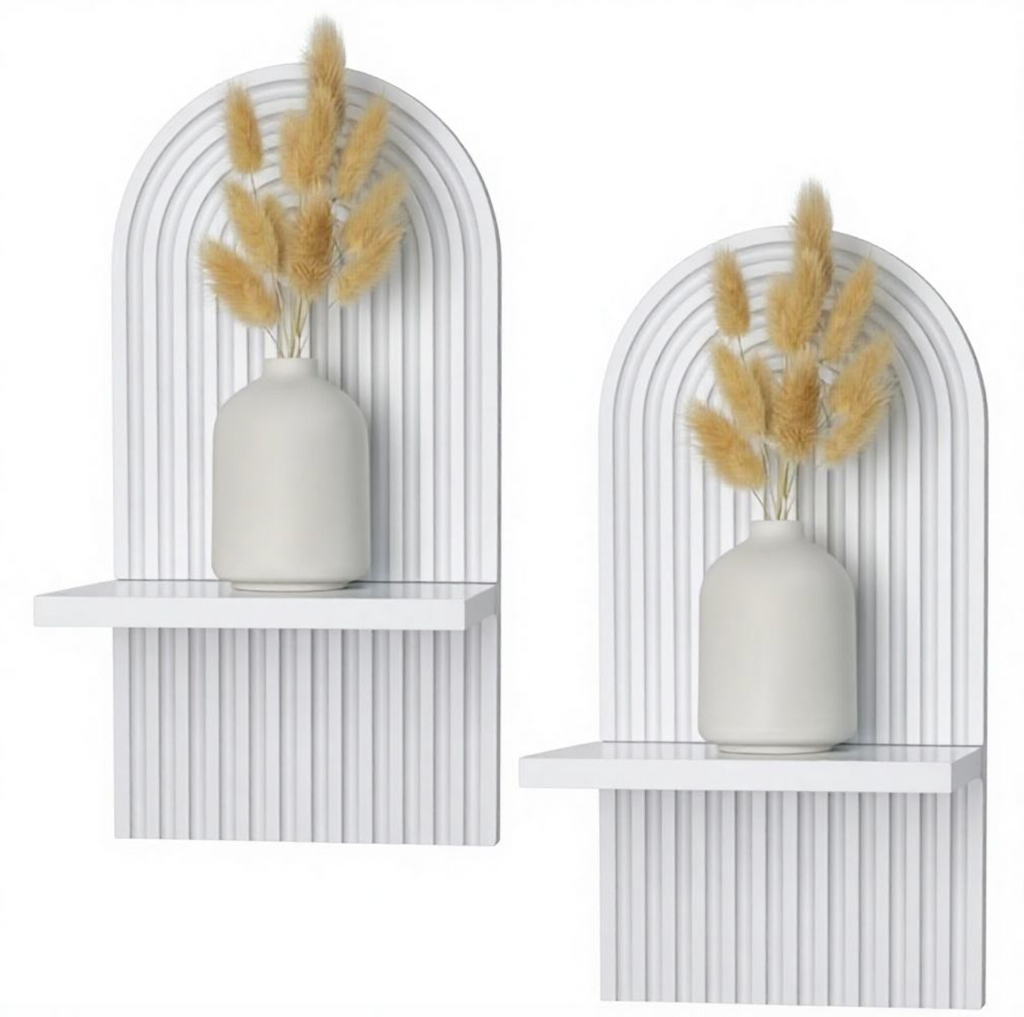 Wooden Arched Wall Shelf